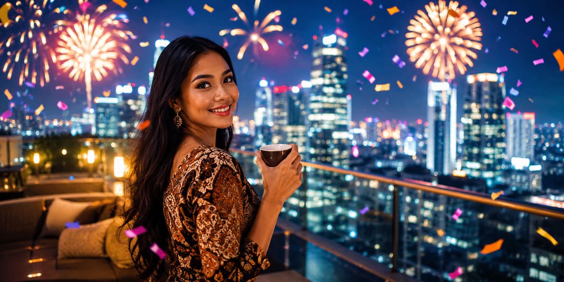 Pemain memproses deposit kopi sambil melihat layar ponsel di kafe Vietnam