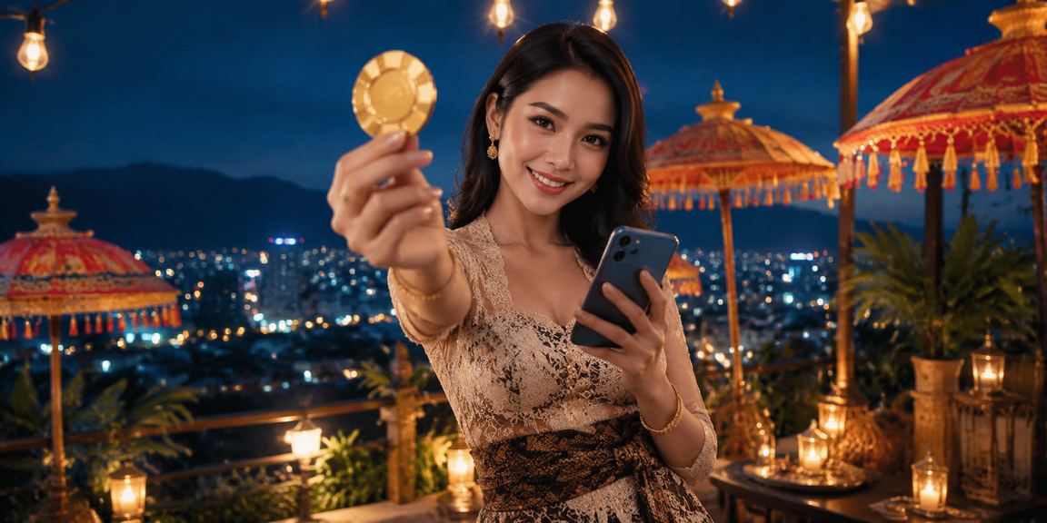 Pengguna mengakses casino mobile di tengah keramaian festival Vietnam yang meriah
